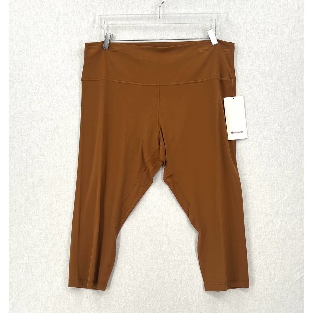 LULULEMON Align High Rise Crop 21" Legging Womens Plus 20 Copper Brown Pant NEW - Picture 4 of 15